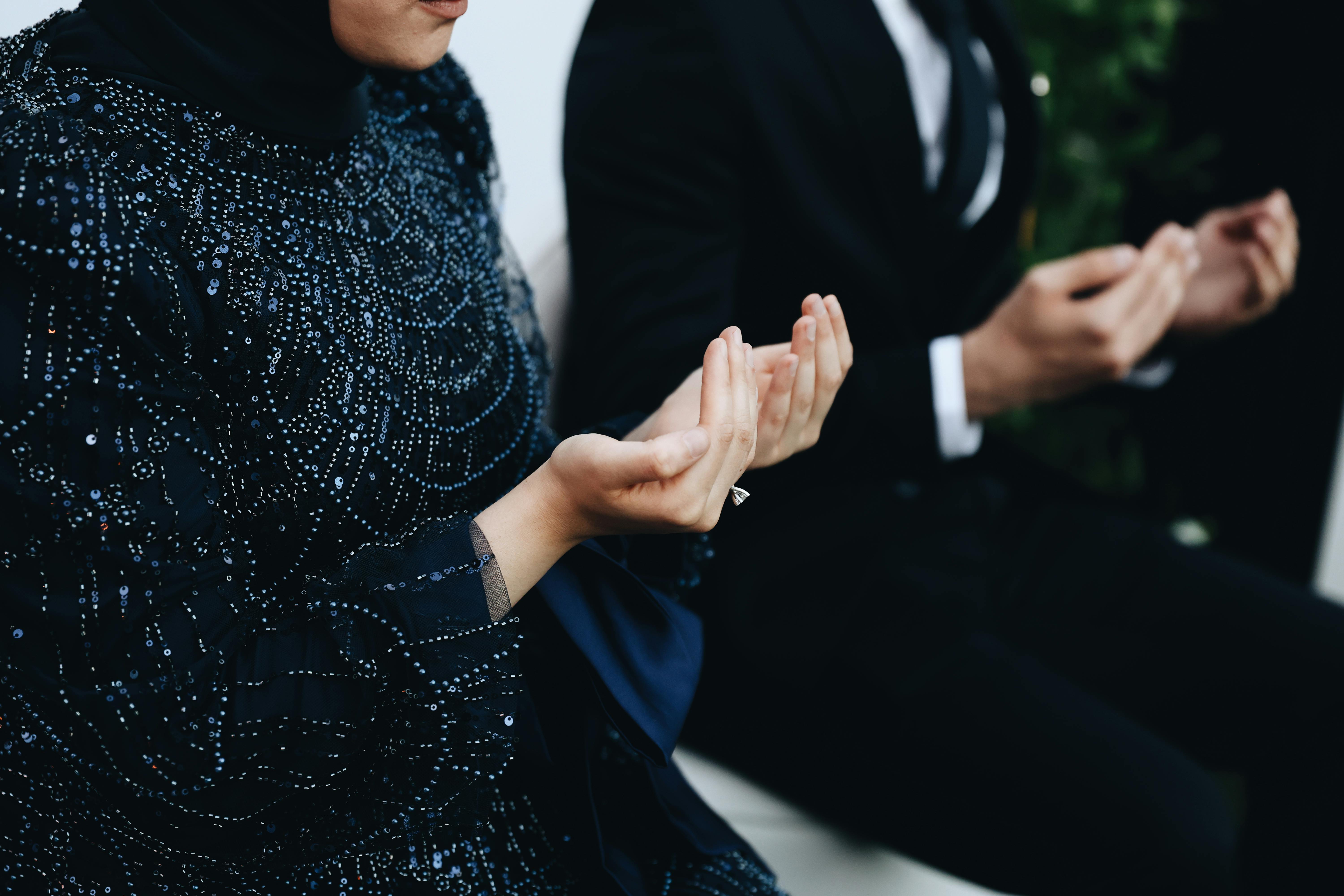 Muslim couple wedding